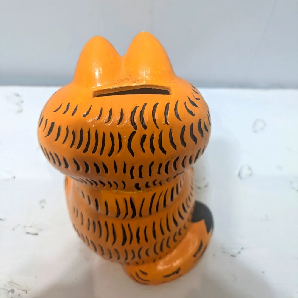 Garfield Coin Bank Ceramic Orange Nostalgic Vintage - Picture 3 of 5